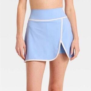 New Skort Light Blue Athletic Skirt with White Trim